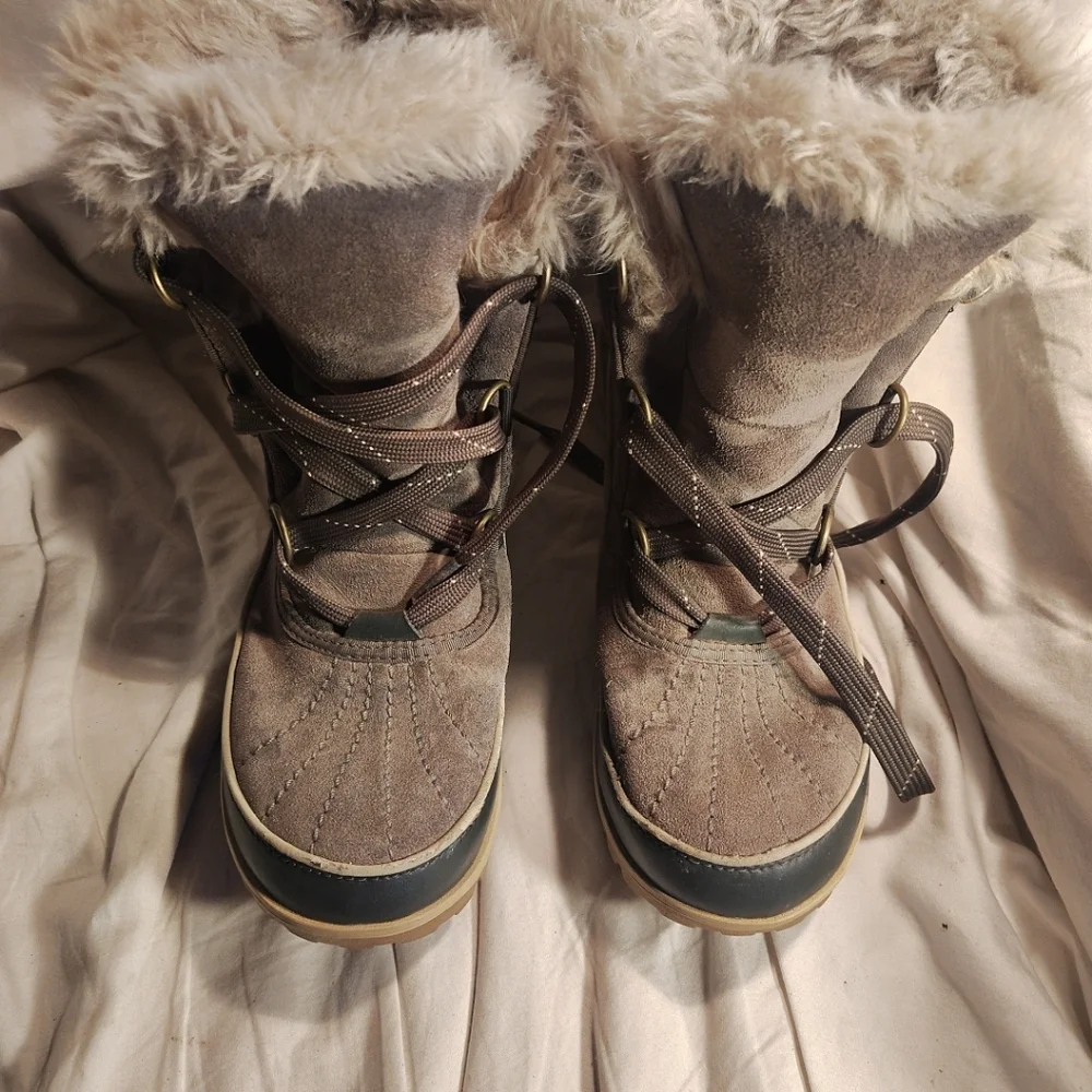 Sorel Women's Brown Faux-Fur Winter Boots